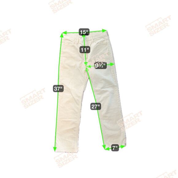 New CLUB MONACO High Rise Skinny Ankle Corduroy Jeans in Cream Women's Sz 28 - Picture 11 of 13